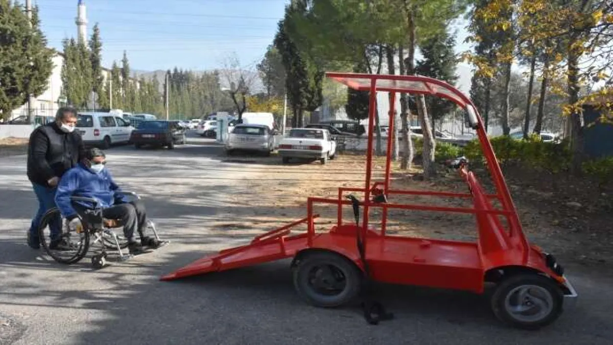 Muğla'da meslek lisesi öğretmenlerinden engelliler için özel araç - 73
