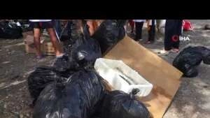 Foça’da "Sahilim Temiz" projesi ile İngiliz Burnu temizlendi