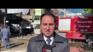 Çarşıda çıkan yangında 20 iş yeri zarar gördü