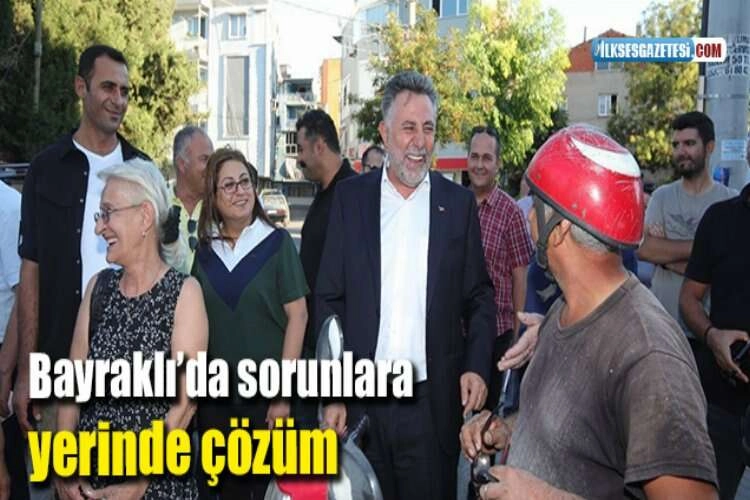 Bayraklı’da sorunlara yerinde çözüm haberinin görseli