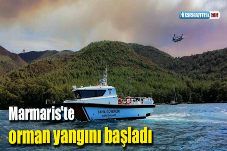 Marmaris'te orman yangını başladı haberinin görseli