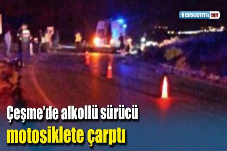 Çeşme’de alkollü sürücü motosiklete çarptı haberinin görseli