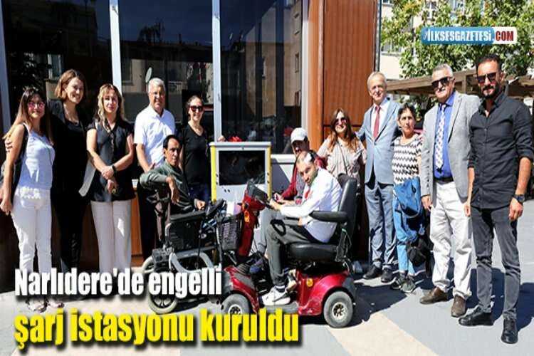 Narlıdere'de engelli şarj istasyonu kuruldu