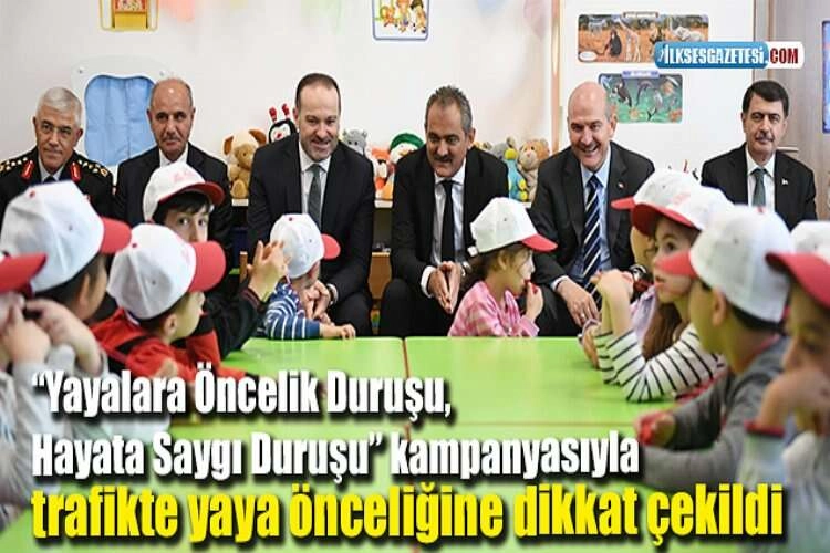 “Yayalara Öncelik Duruşu, Hayata Saygı Duruşu” kampanyasıyla trafikte yaya önceliğine dikkat çekildi haberinin görseli