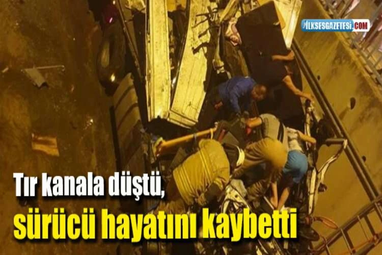 Tır kanala düştü, sürücü hayatını kaybetti haberinin görseli