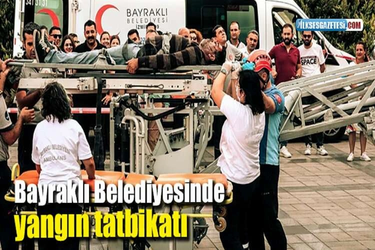 Bayraklı Belediyesinde yangın tatbikatı haberinin görseli