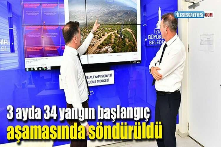 3 ayda 34 yangın başlangıç aşamasında söndürüldü haberinin görseli
