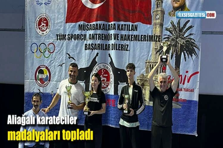 Aliağalı karateciler madalyaları topladı haberinin görseli