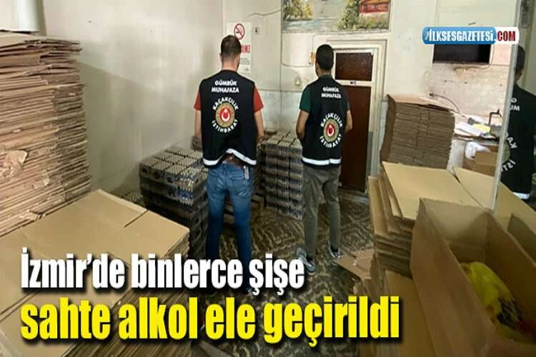 İzmir’de binlerce şişe sahte alkol ele geçirildi haberinin görseli