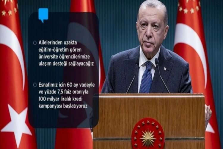 Cumhurbaşkanı Erdoğan'dan esnaf ve öğrencilere müjde