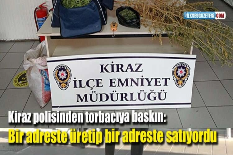 Kiraz polisinden torbacıya baskın: Bir adreste üretip bir adreste satıyordu haberinin görseli