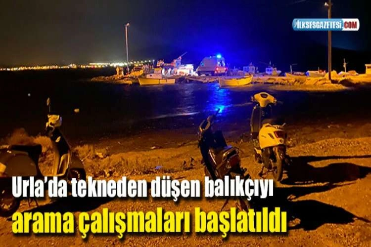 Urla’da tekneden düşen balıkçıyı arama çalışmaları başlatıldı haberinin görseli