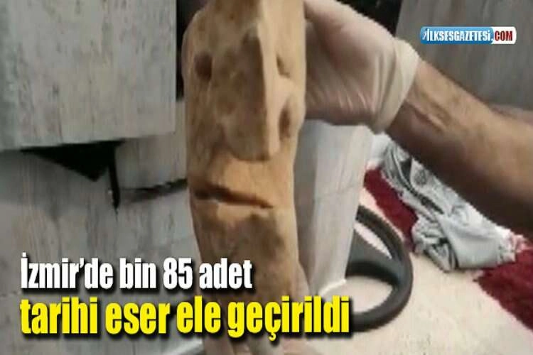 İzmir’de bin 85 adet tarihi eser ele geçirildi haberinin görseli