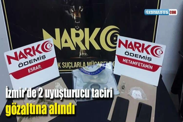 İzmir'de 2 uyuşturucu taciri gözaltına alındı haberinin görseli