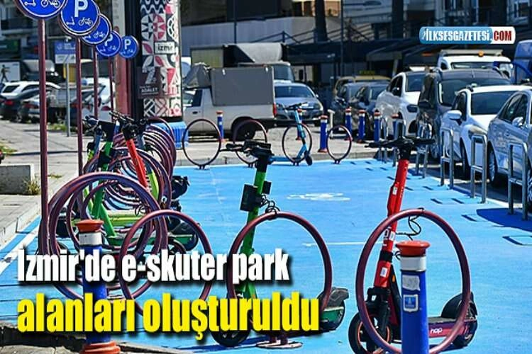 İzmir'de e-skuter park alanları oluşturuldu haberinin görseli