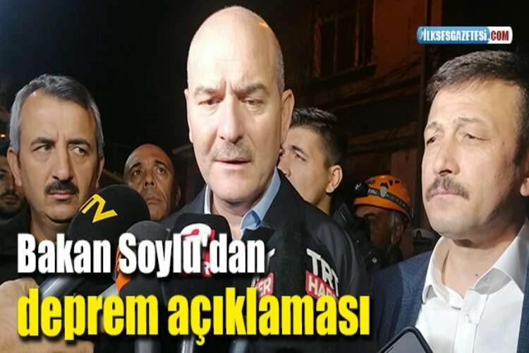 Bakan Soylu'dan deprem açıklaması haberinin görseli