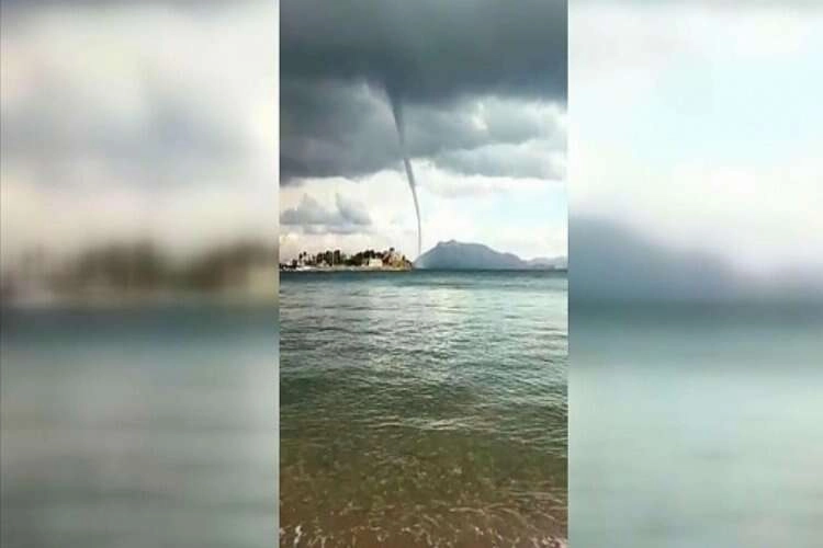 Datça açıklarında hortum oluştu haberinin görseli