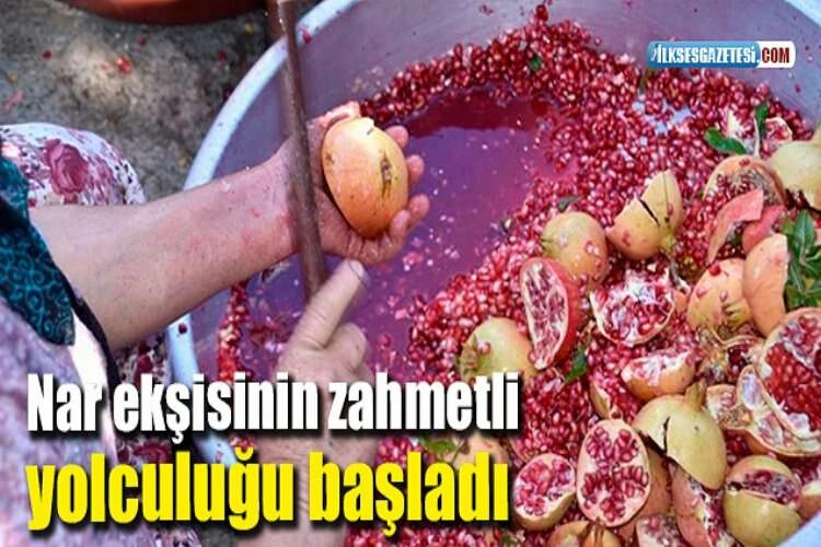 Nar ekşisinin zahmetli yolculuğu başladı haberinin görseli
