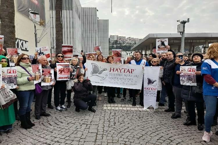 Hayvanlara yönelik şiddet İzmir’de protesto edildi haberinin görseli