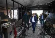 Batur, yanan Necatibey İlkokulu’nda incelemelerde bulundu