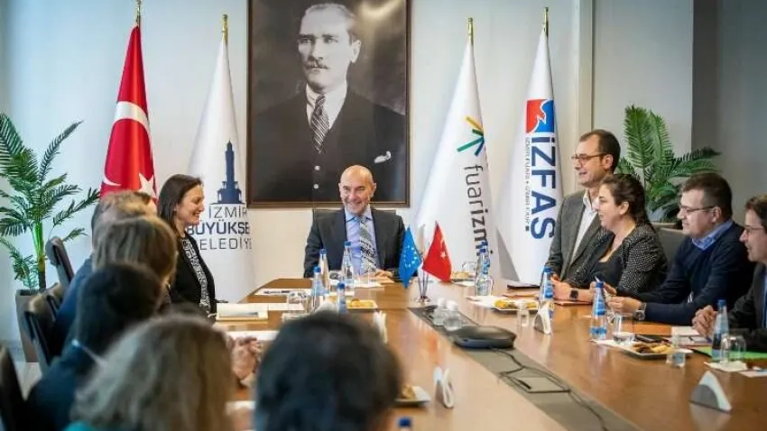 Başkan Soyer, AB heyetini ağırladı haberinin görseli