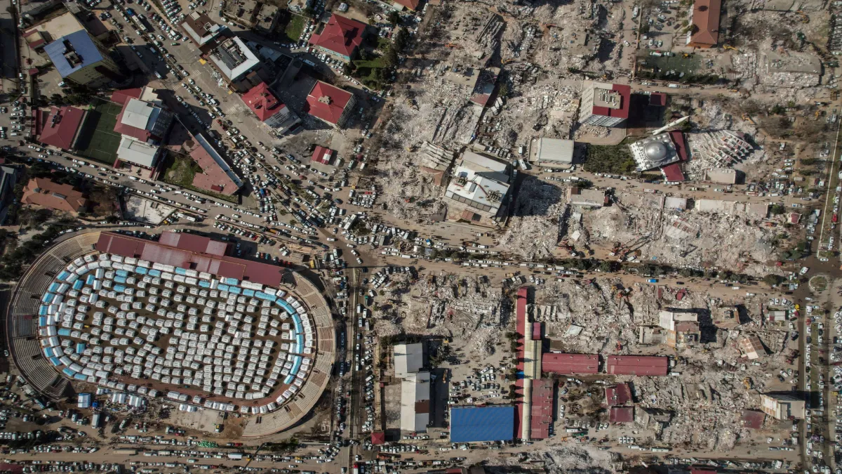 Kahramanmaraş'taki büyük yıkım havadan görüntülendi - 521