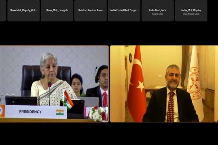 Bakan Nebati, G20 Maliye Bakanları ve Merkez Bankası Başkanları Toplantısı'na çevrim içi katıldı haberinin görseli