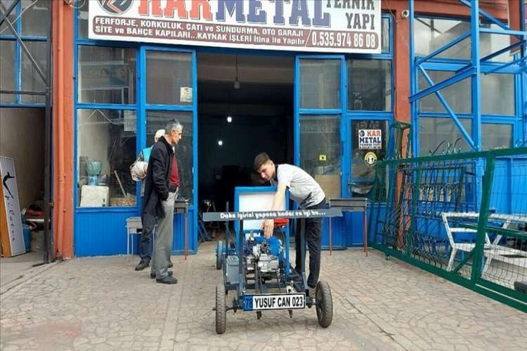 Karabük'te üniversite öğrencisi araç tasarladı