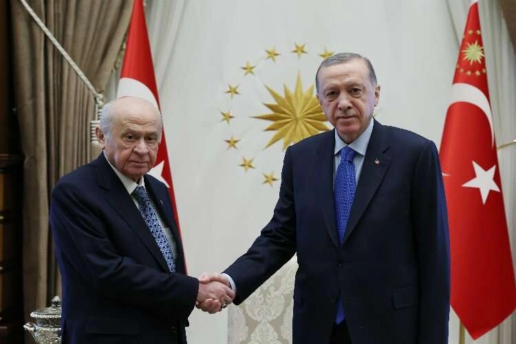 Cumhurbaşkanı Erdoğan, MHP Genel Başkanı Bahçeli ile görüştü haberinin görseli