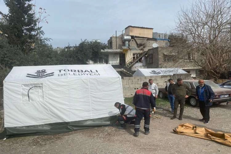 Torbalı'dan depremzedelere termal çadır haberinin görseli