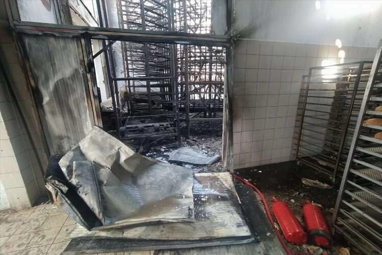 Manisa'da bir fırında yangın çıktı haberinin görseli