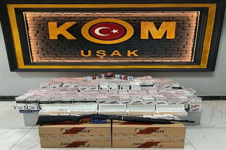 Uşak'ta makaron ve kaçak nargile operasyonu haberinin görseli