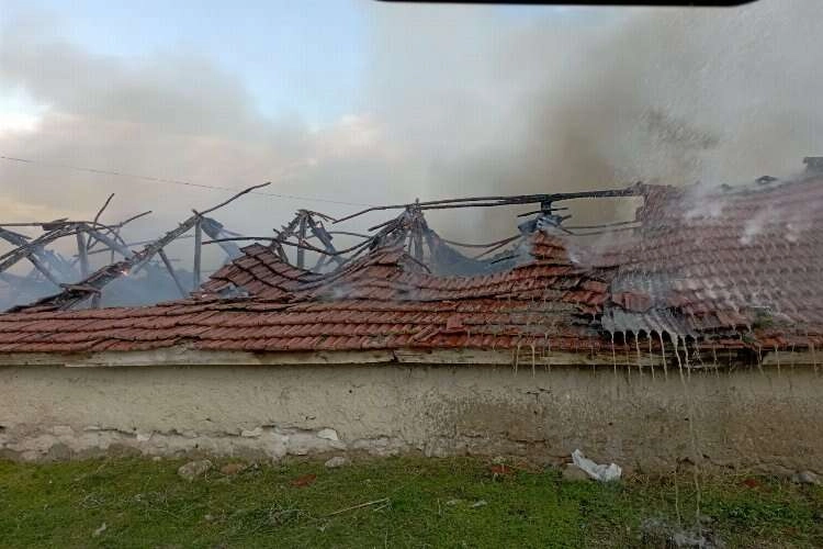 Afyonkarahisar'da 300'e yakın saman balyası yandı haberinin görseli