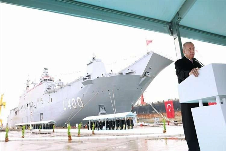Cumhurbaşkanı Erdoğan: “TCG Anadolu, kendi alanında dünyanın ilk savaş gemisidir” haberinin görseli