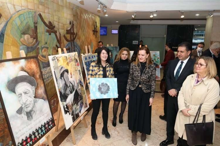 Aşık Veysel, resim sergisi ile anıldı haberinin görseli