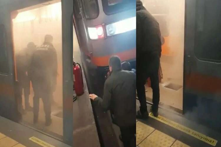 Metrodan dumanlar yükseldi... Acil durum alarmı çaldı! haberinin görseli