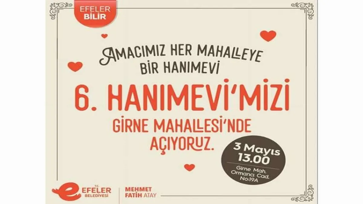 Aydın, 6'ncı Hanımevi açılış için gün sayıyor haberinin görseli