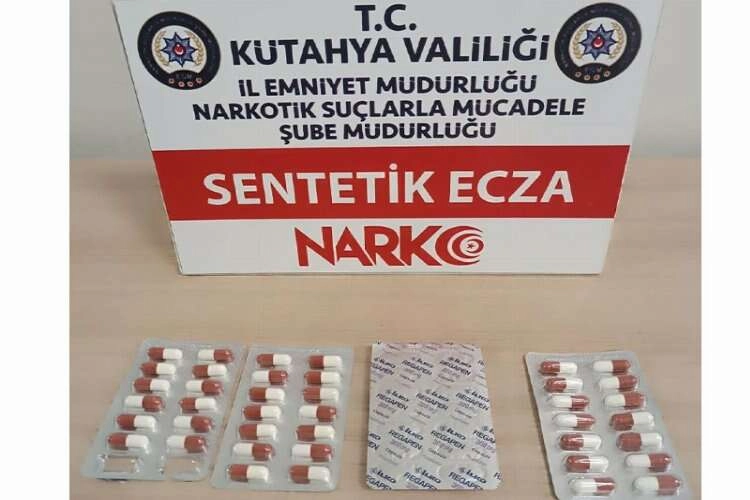 Kütahya’da sentetik ecza hap ele geçirildi