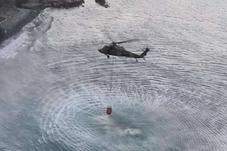 KKTC'deki yangına MSB'den helikopter desteği haberinin görseli