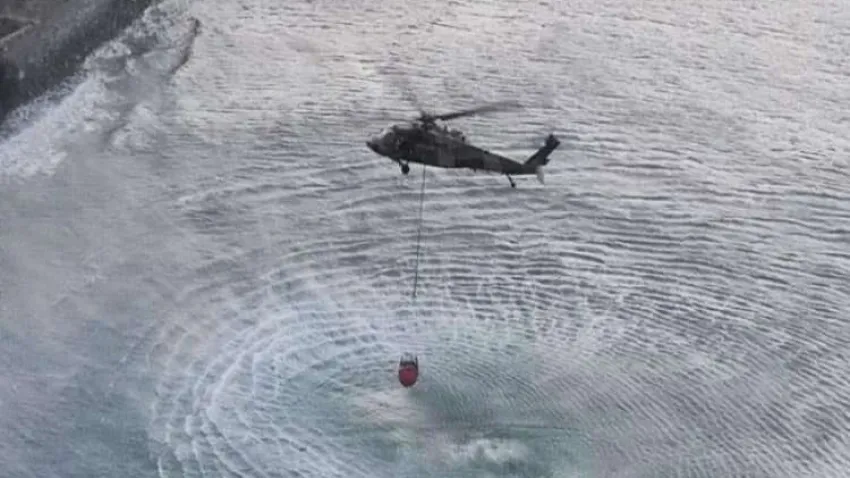 KKTC'deki yangına MSB'den helikopter desteği haberinin görseli