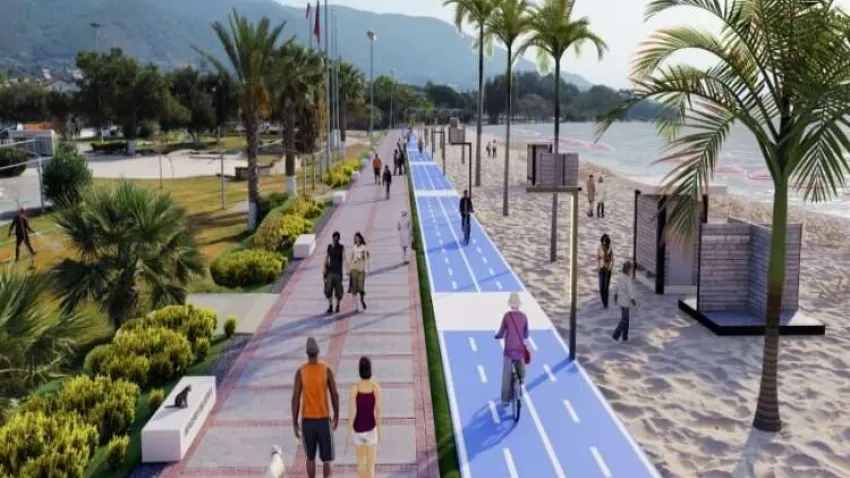 Menderes'te yürüyüş ve bisiklet yolu hayata geçiyor