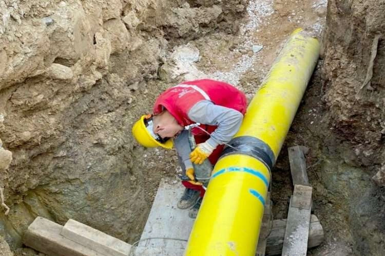 Seferihisar’da doğal gaz boru hattı için ilk kazma vuruldu haberinin görseli