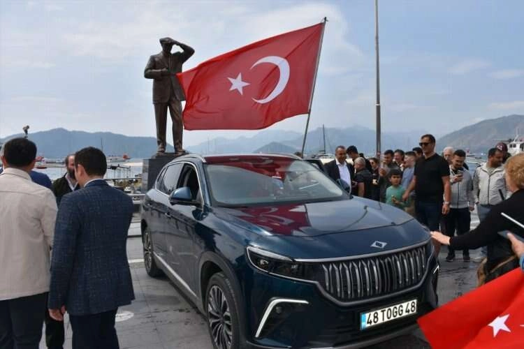 Yerli otomobil Togg, Muğla'da görücüye çıktı haberinin görseli