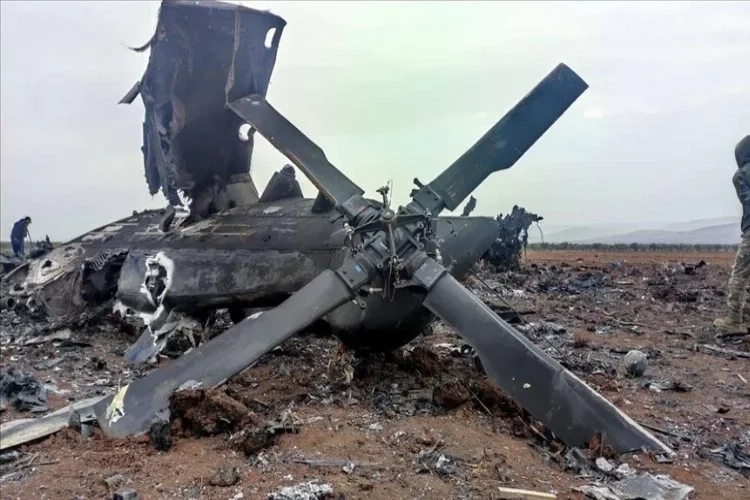 Kırım'da Rusya’ya ait askeri helikopter düştü haberinin görseli