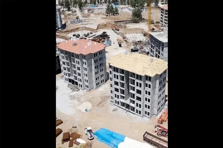 Afet konutlarının kaba inşaatına ilişkin açıklama haberinin görseli