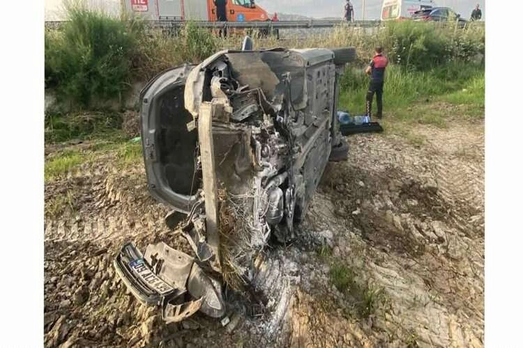Aydın'da otomobil şarampole uçtu haberinin görseli