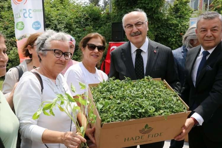 İzmir'de valilik 312 bin sebze fidesi dağıttı haberinin görseli