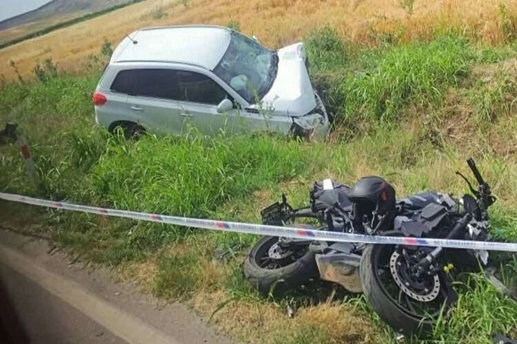 İzmir'de feci kaza… Otomobil ile motosiklet çarpıştı haberinin görseli