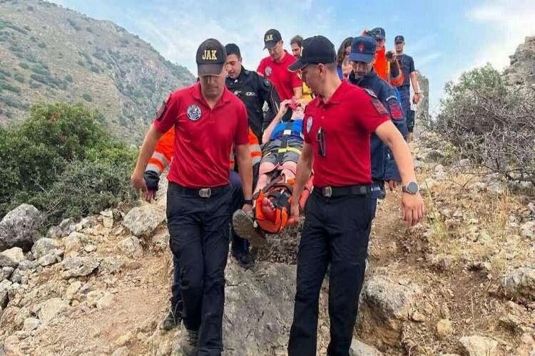 Muğla'da yaralanan turist hastaneye kaldırıldı haberinin görseli