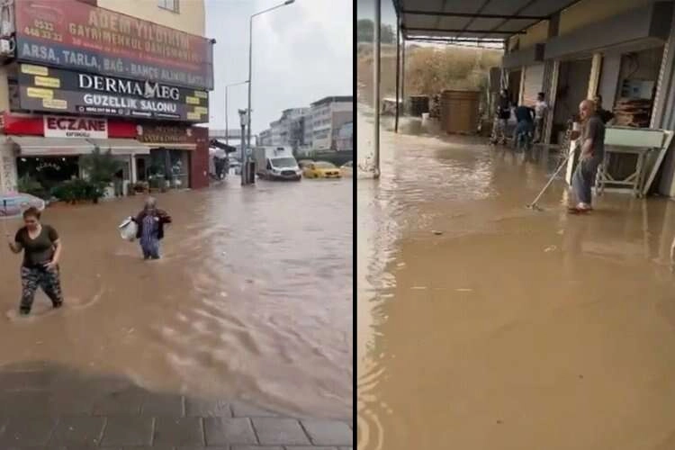 Çiğli, sağanaktan nasibini aldı haberinin görseli